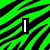 Four distinct pixelated display text over striped backgrounds: green-black, blue-white, pink-black, and gray