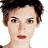 A 4-frame contact sheet of Winona Ryder's face in various expressions and backgrounds, with a watermark text element.