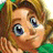 A 48x48 pixel buddy icon featuring a cartoon character with blonde hair and blue eyes on the left, paired with stylized text reading "Anime IM" and "COM" on a black background to the right.