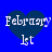 Four heart-shaped icons with blue backgrounds display 'February 1st' text in white pixelated font, arranged in a two-by-two