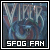 Pixelated square image with blue-gray background and white text reading 'SFOG FAN' at bottom, featuring large stylized letters above the text.