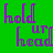 Green background with purple text reading 'hold ur head high heavy heart' in a stylized font, partially overlapping words.