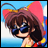 Pixelated anime-style character with brown hair and pink cat ears wearing dark sunglasses against a blue sky background, next to black text reading "Anime IM" and "com" on the right side of the image.