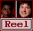 A contact sheet of four pixelated character portraits arranged in a 2x2 grid with three labeled text boxes below, all on a gray background.