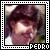 Pixelated portrait of a person with dark hair in filmstrip border, next to red text reading VOTE FOR PEDRO on light background.
