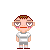 Two pixel-art characters with brown hair, white-and-gray striped shirts, gray shorts, and red shoes stand against a gray background; one character has visible tears and a downturned mouth while the other has closed eyes.