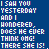 A blue background displays repeated white text in a pattern with scattered white dots and occasional heart shapes
