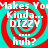 Red and cyan spiral background with white text reading Makes You Kinda... DIZZY ... huh? repeated in four quadrants.