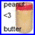 A 2x2 contact sheet of four animated frames showing a peanut butter jar, heart symbols, text elements, and a person's face with overlaid words.