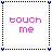 Four pixelated text arranged in a , each with a distinct phrase in pink or blue lettering against a white background