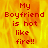 Red text on a fiery background reads 'My Boyfriend is hot like fire!!' with a gray on the right side