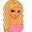 Pixel art contact sheet showing multiple frames of a female character named Danielle in pink top and blue jeans with blonde hair, displayed on white background with gray transparency area.