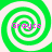 Four identical green and white spiral patterns arranged in a with pink text "Grayce" overlaid on each spiral