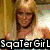 six pixelated images showing a woman with blonde hair in various poses and outfits, including red shorts and a blue top