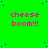 Bright green background with scattered blue dots, repeated pink text 'cheese boom!!!' in three of four, and a solid gray rectangle at bottom-right