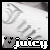 nine pixelated frames showing a grayscale image with the word 'juicy' in varying color schemes across each frame