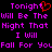 Pixelated text in bright purple on black background with red heart symbol replacing 'o' in 'Tonight', repeated twice side-by-side.