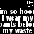 Pixelated black-and-white image with a heart symbol above repeating text about wearing pants below the waist.