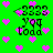 Green background with scattered pink hearts and black text reading '3333 YQQ load' in pixelated font, animated to shift position.