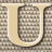 A static pixelated image of a stylized letter U with rounded edges, rendered in shades of brown and beige against a matching background.