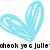 Two identical light blue hand-drawn hearts on white background with repeated text below each heart.