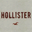 A four-quadrant displays pixelated text and symbols: 'HOLLISTER' with a bird, 'SHOP TILL YA DROP!', and 'HOLLISTER CHICKITA :)' on light backgrounds
