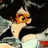 A 48x48 pixel animated buddy icon featuring a stylized anime character with orange hair and white clothing on the left, paired with "Anime IM" text in silver block letters on a black background to the right.
