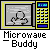 Animated contact sheet of a microwave-themed buddy icon showing sequential frames with a stick figure character and explosion effects.