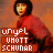 repeated pixelated images showing a person in red clothing with orange background, each containing partially obscured text