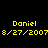Four display yellow text on black, purple, pink, and dark purple backgrounds with identical pixelated text