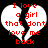 A pixelated red text on a white broken heart shape against black background, with 'I love a girl that dont love me back' written in blocky font.