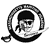 Pixelated grayscale icon shows a figure with dark hair and sunglasses inside a circular rope or chain border, with a looped end extending left.