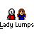 Animated contact sheet of pixel art buddy icons featuring two characters with speech bubbles and repeated text, displayed on a gray background.