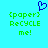 Pixelated cyan background with green text and a blue heart symbol above the text.