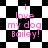 Pixelated text 'I love my dog Bailey!' in pink on black-and-white checkered backgrounds with varying patterns.