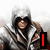 A hooded figure in white and brown robes with a red accent, shown across three where the right displays a heart symbol and the bottom shows text