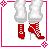 A 4x4 contact sheet of pixel art frames showing a blonde character in red top and white pants, with text phrases "I'll take you to the candy shop" across multiple panels.