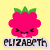 Pixelated fruit icons with smiling faces on a yellow background, each labeled with a name or abbreviation.