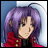 A pixelated anime-style character with purple hair and red clothing on the left, next to a black background with white text reading "Anime IM" and "COM" on the right.