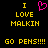 Pixelated yellow text on black background with pink heart symbol above 'LOVE' text, repeated twice with identical text and layout.