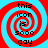 A static image with a red and cyan spiral background, displaying the text 'this icon is sooo gay' in black pixelated font.
