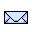 Pixelated envelope icons in light blue with black outlines, showing closed and open states with red heart symbols on some variants.