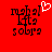 Red background with black pixelated text and a white heart symbol above the right side of the text.