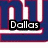 A static image of a blue and white 'NY' logo with black text overlays reading "Dallas" and "Sucks" on separate sections.