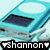 Pixelated icon shows a light blue vehicle with dark windshield and gray undercarriage, overlaid by black banner with white text 'shannon' flanked by heart symbols.