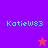 Pixelated text 'KatieW83' in cyan appears on four colored backgrounds with a star symbol changing color between frames.