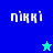 Four display the text 'піккі' in pixelated white font over blue and cyan backgrounds, with a small star icon changing color between light green and dark blue