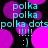 Pixelated cyan text and symbols on a black background with overlapping magenta circles, repeated in a pattern