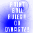 Pixelated blue and white text reads "POINT BALL RULES!!! GO DYNASTY!!!" in four identical quadrants with subtle background variations.