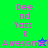 Pixelated text 'Dee nd Yazz R Awesome!' on four colored backgrounds with small star icons, two versions of the same design with color variations.